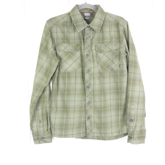 Outdoor Research Flannel Shirt Mens SZ S Plaid Tartan Hiking Gorpcore Utility - Picture 1 of 12